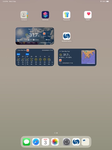 MyObservatory iPad screenshot