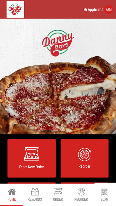 Danny Boys Pizza App Screenshot