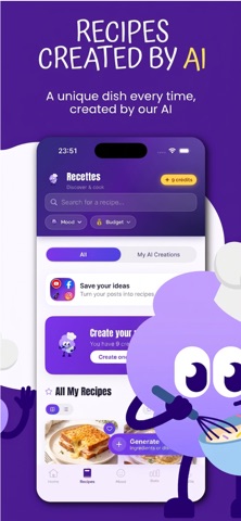 MoodDish: AI Recipe Ideas iPhone screenshot