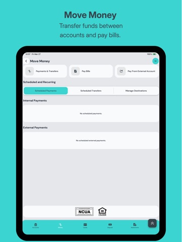 White Sands FCU Mobile Banking iPad screenshot