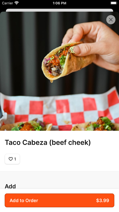 Tacos Number Juan iPhone screenshot 3 - Food & Drink app