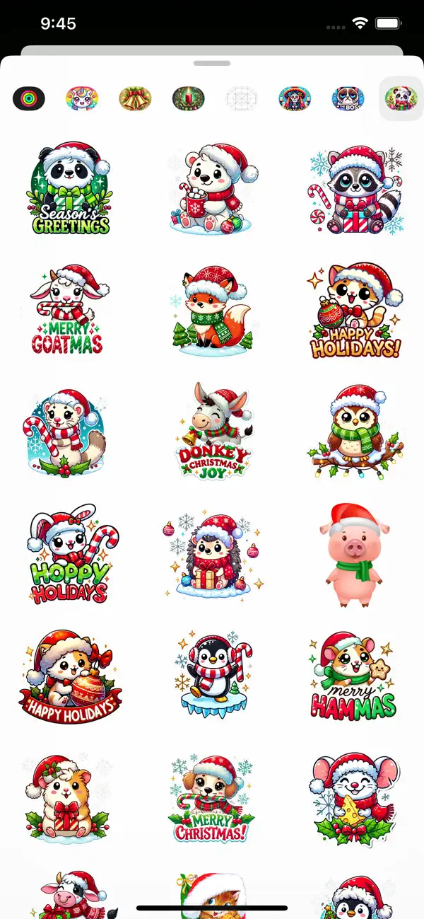 Screenshot #2 pour Cute Christmas Animals Sticker