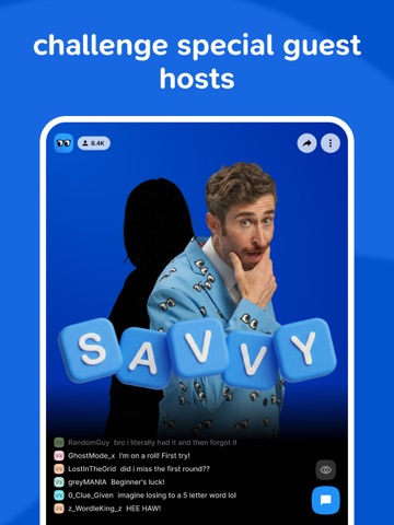 Savvy: Words, Puzzles, Live iPad screenshot