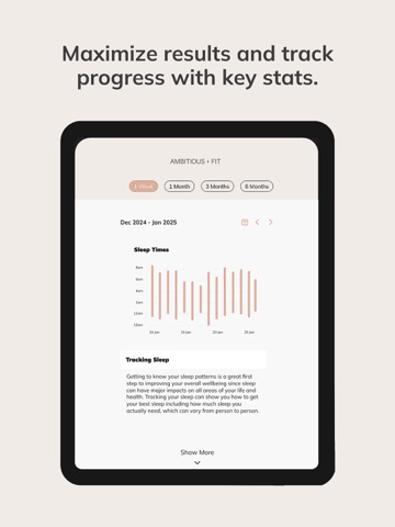Ambitious and Fit iPad screenshot