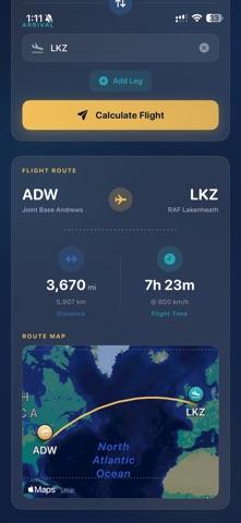 Flight Distances Calculator Screenshot 9 of 10