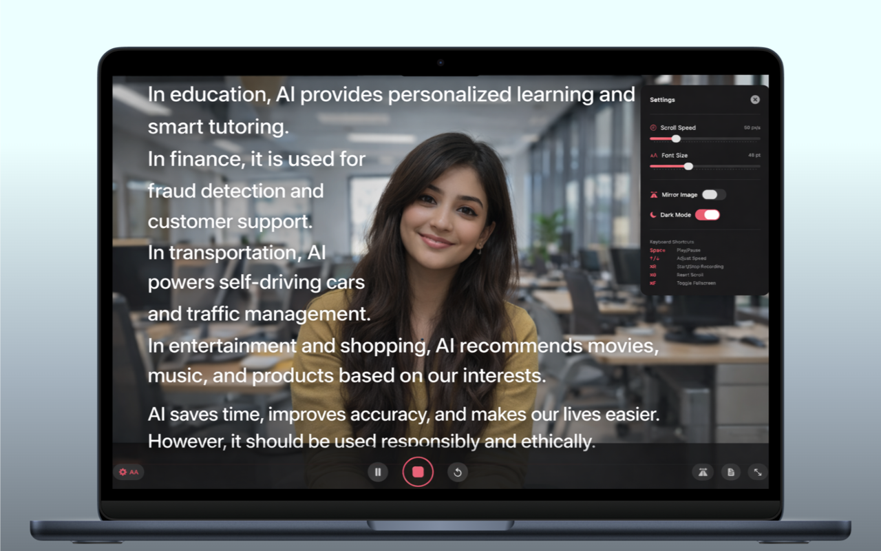 Teleprompter Buddy For Video screenshot 5