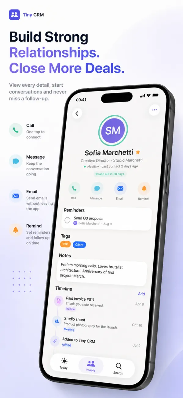 Tiny CRM Pro screenshot