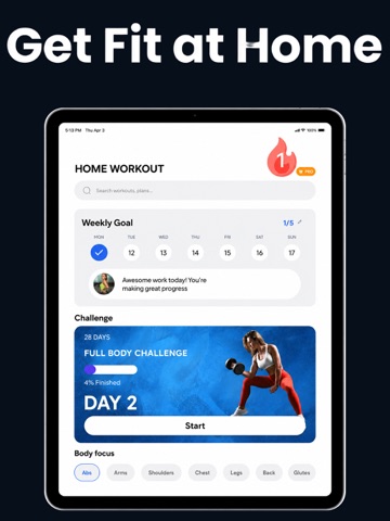 Home Workout: Fitness App iPad screenshot