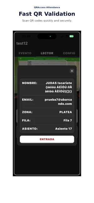 QRaccess: event check-in screenshot 2
