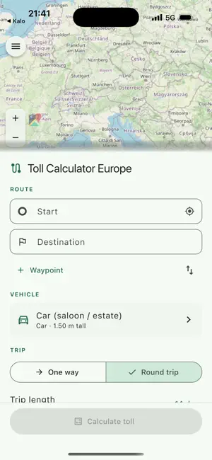 Toll Calculator Europe screenshot 1