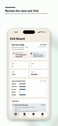 Contract Exit Packet Studio screenshot