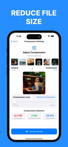 Compress Photos - Resize iPhone screenshot