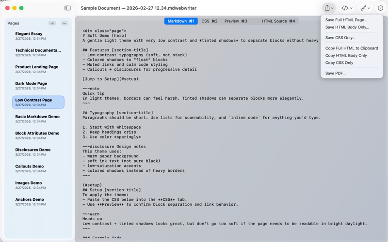 Markdown Web Writer screenshot 6