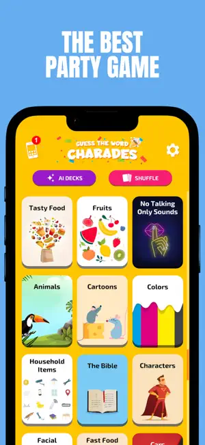 Charades AI - Unlimited Decks screenshot 1