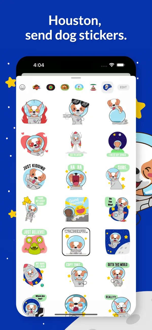 Screenshot #2 pour Astronaut Dog Stickers