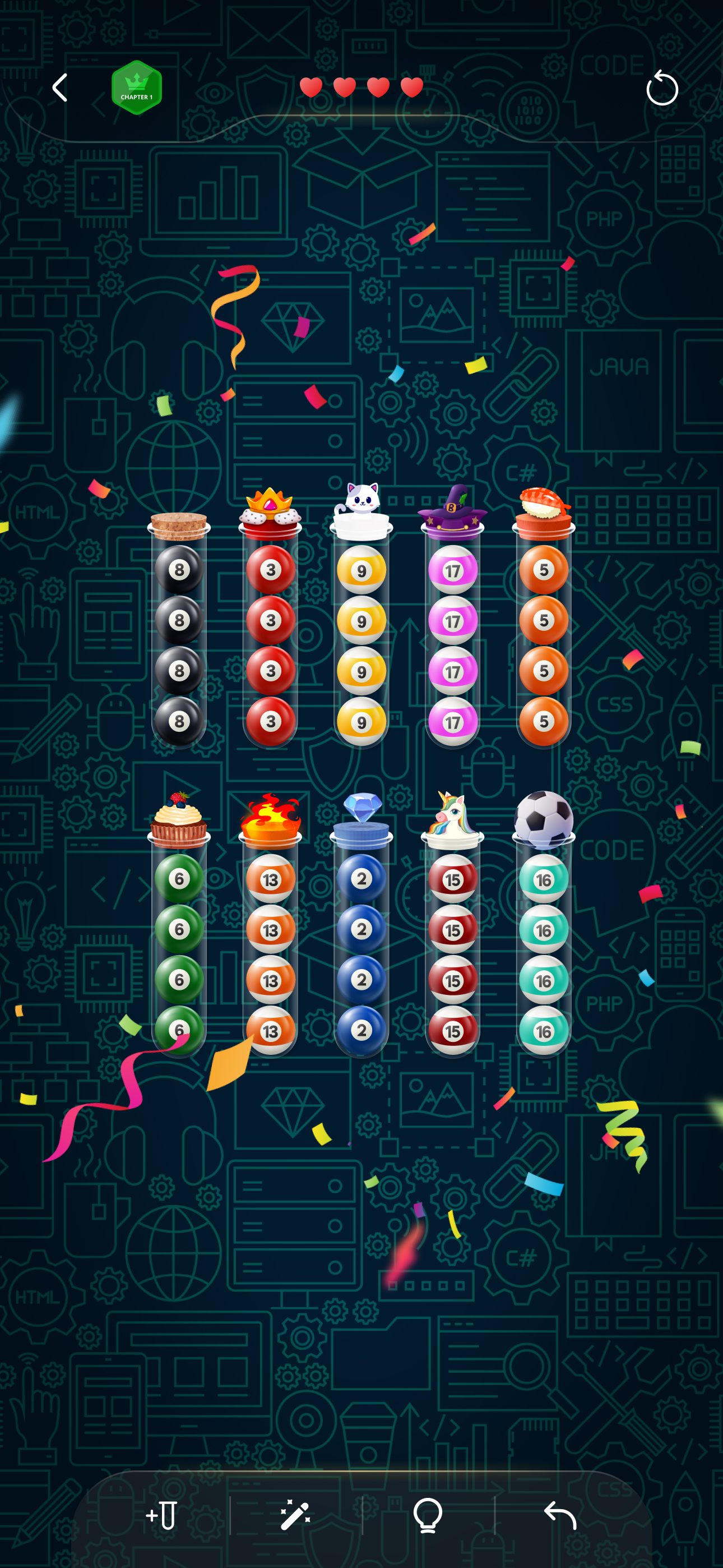 Ball sorting challenge