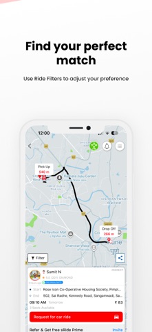 sRide - Carpool & Taxipool Screenshot 4 of 6