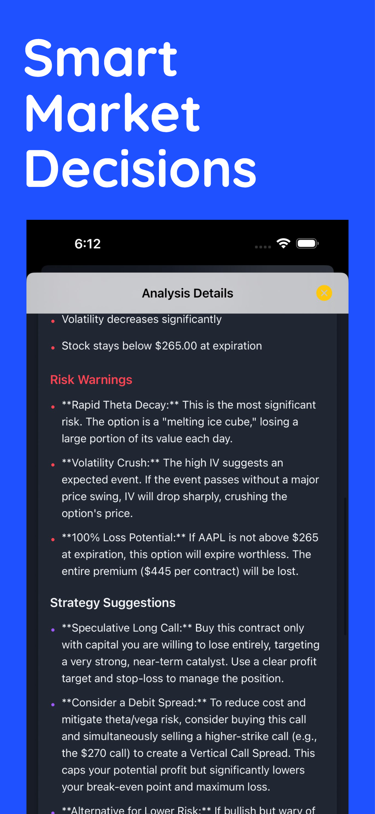 Options AI : Chart AI & Greeks