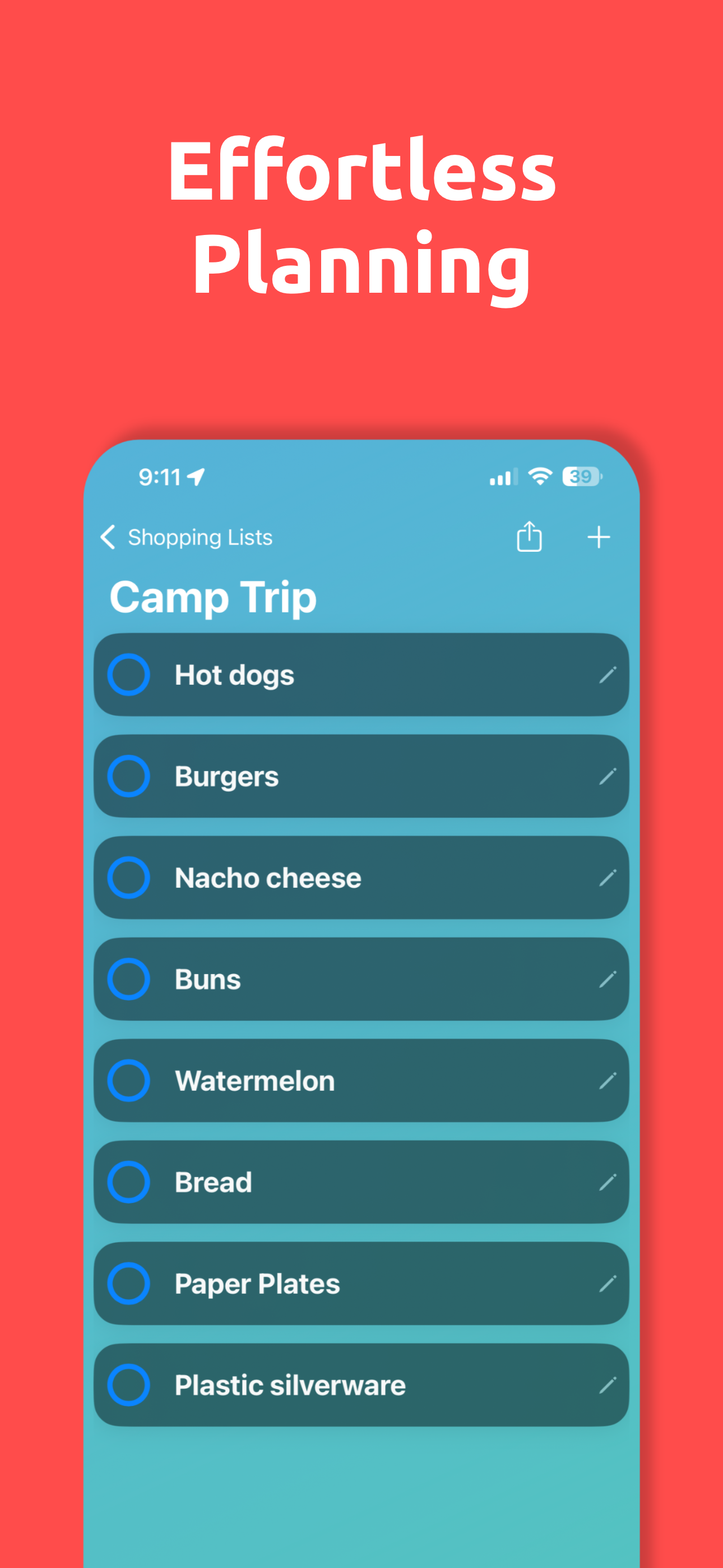 Shared Grocery List: Shopping