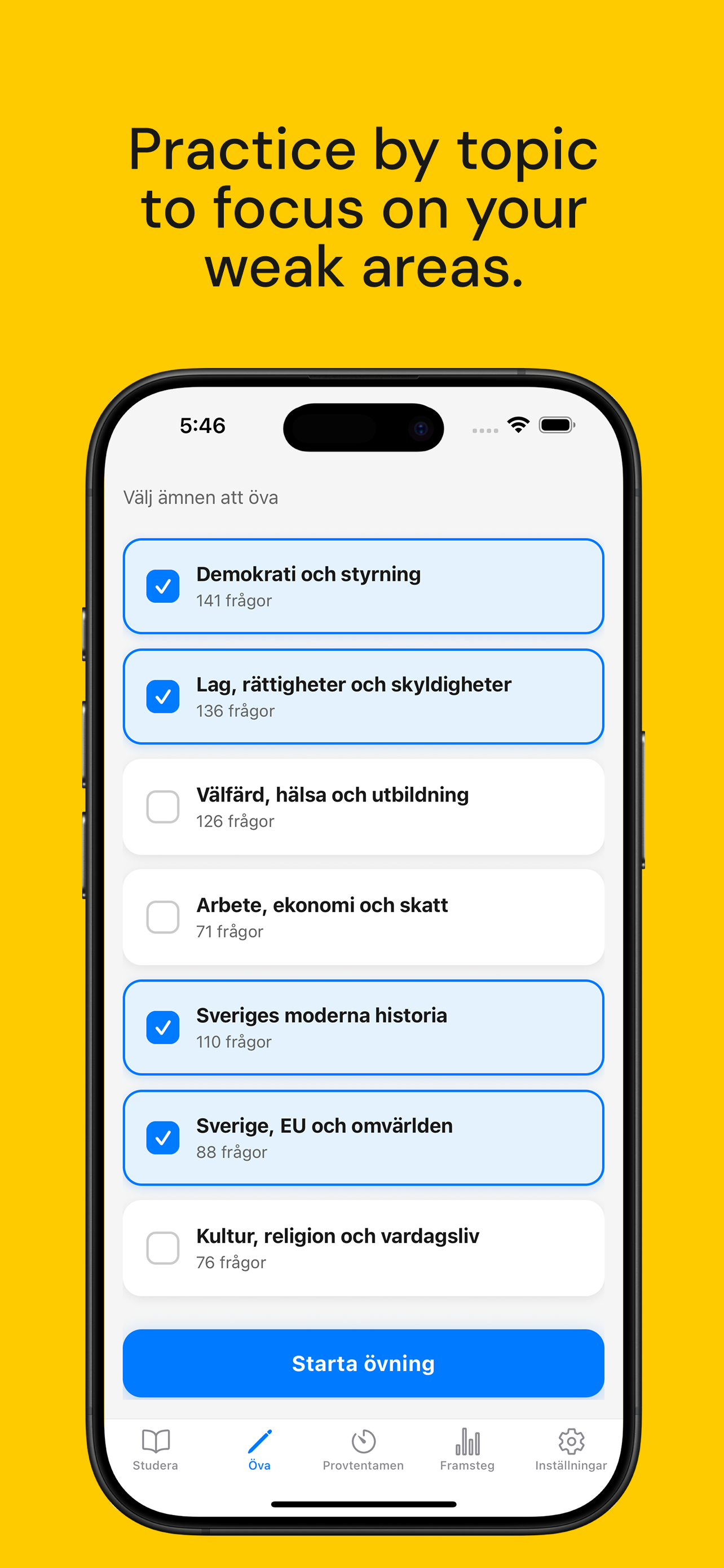 Swedish Civics Citizenship screenshot 6