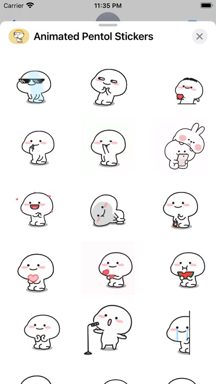 Animated Pentol - Love Sticker