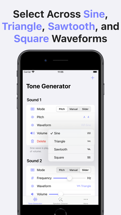 Tone Generator Speaker Cleaner Screenshot