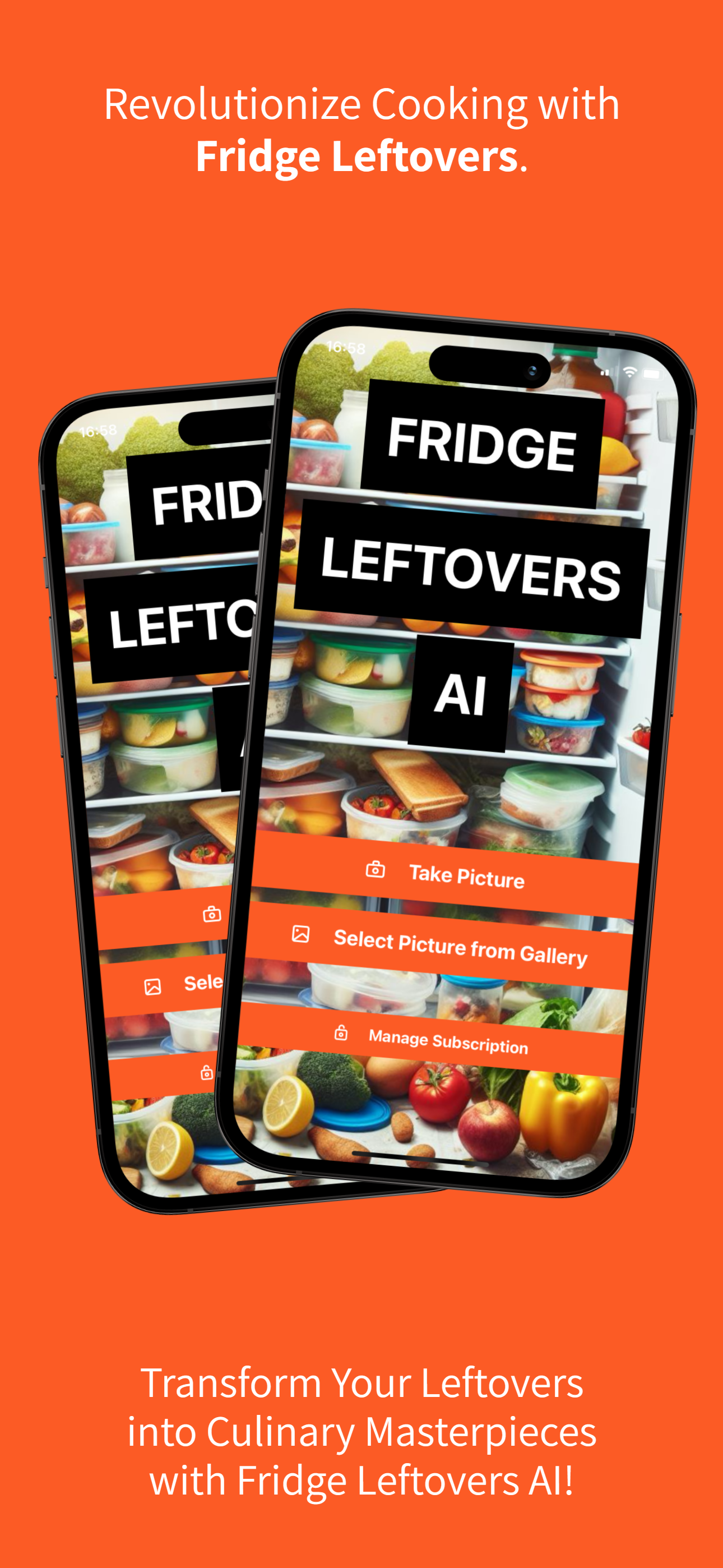 AI Recipes w/ Fridge Leftovers