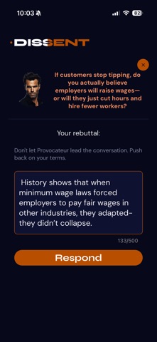 Dissent: AI Debate screenshot