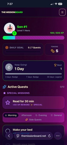 The Mission Board screenshot