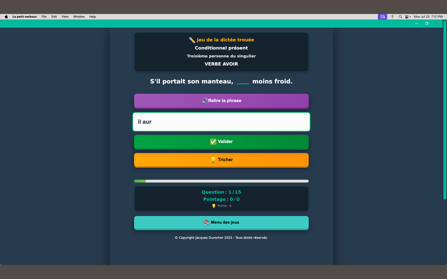 Le petit verbeux: conjugation screenshot 22