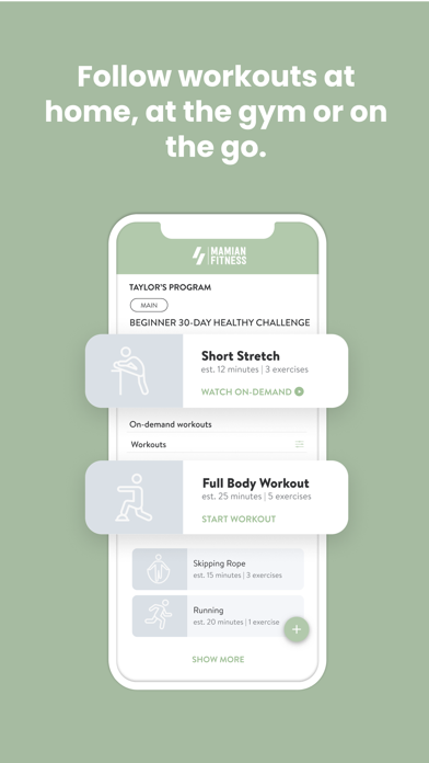 MAMIAN Fitness Screenshot