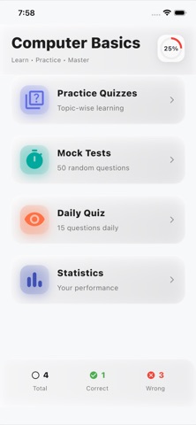 Computer Basics Quiz Pro screenshot