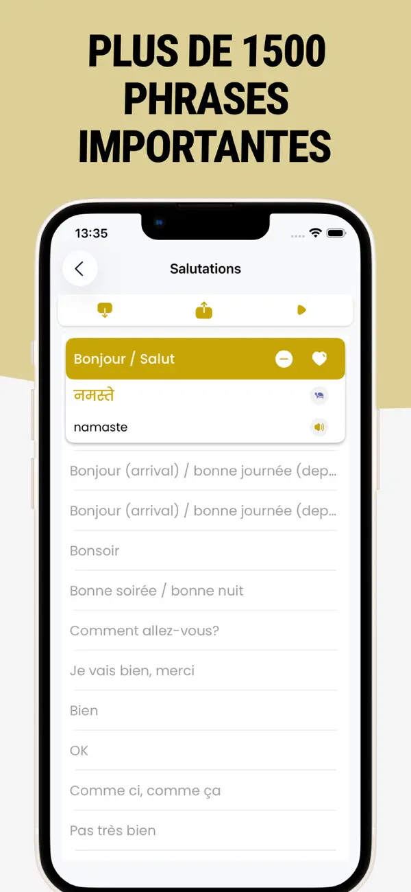 Screenshot #2 pour Apprendre le Hindi - Phrases