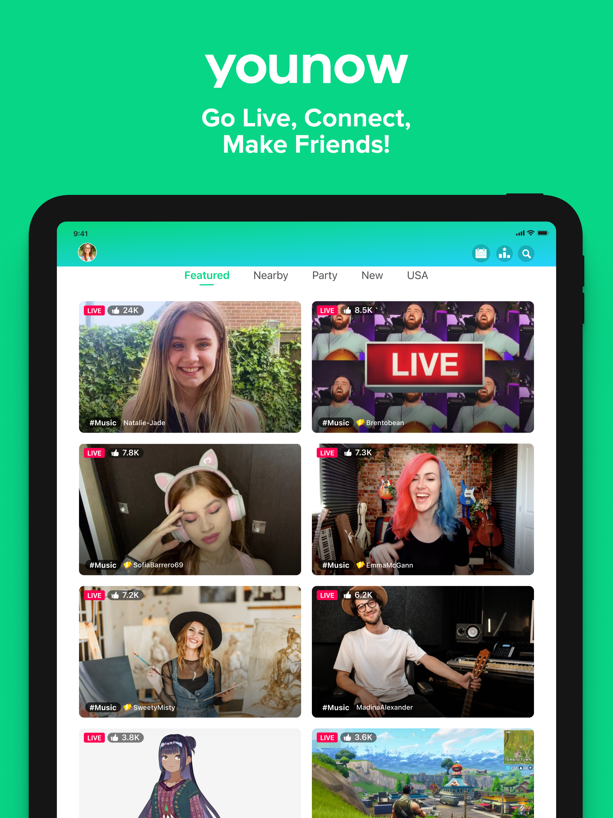 YouNow: Live Stream, Go Live