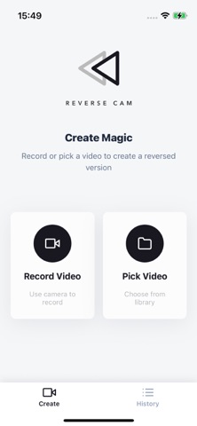 ReverseCam - Video Reverser iPhone screenshot