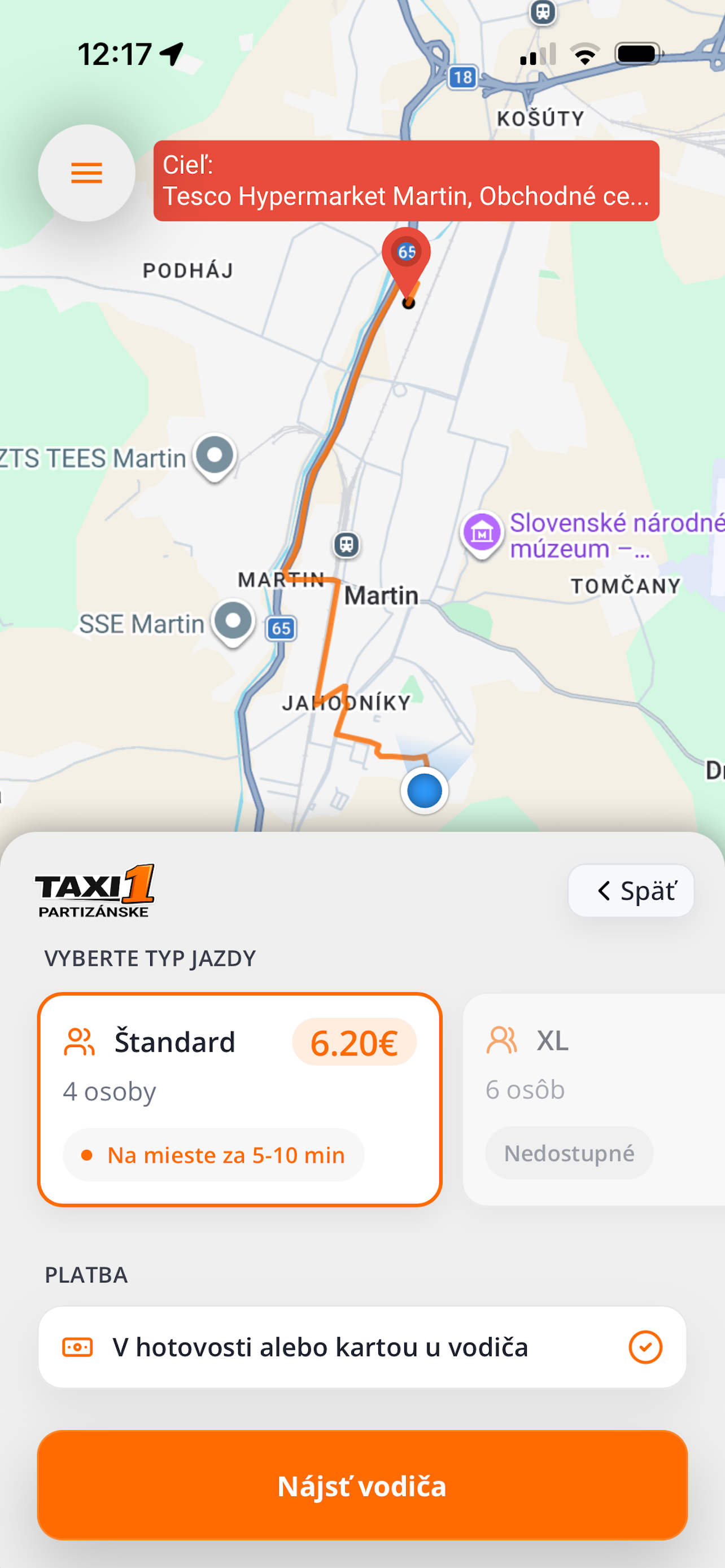 Taxi 1 Partizánske screenshot 4