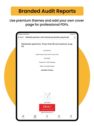 SnagBricks - Site Auditing iPad screenshot