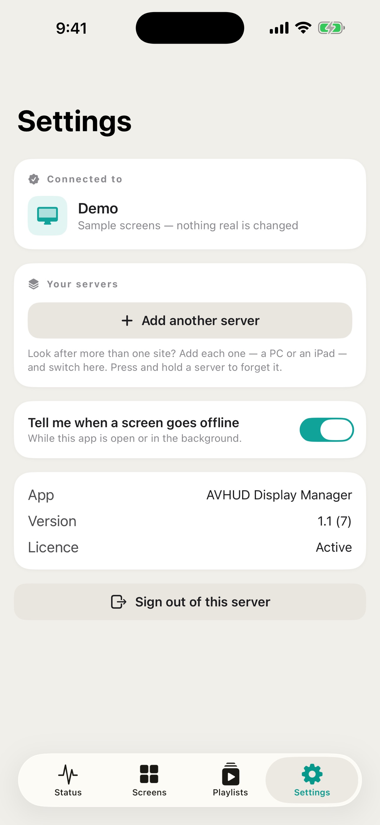 Screenshot 5 of AVHUD Digital Signage Remote