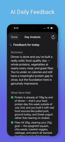 OhSnap Calorie Tracker iPhone screenshot