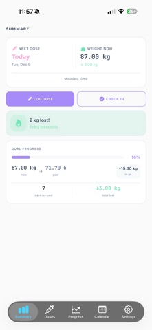 Dosey - GLP-1 Journey Tracker screenshot