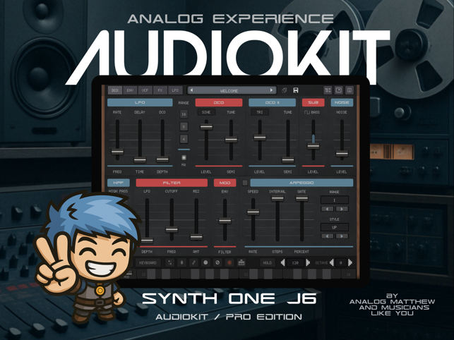 AudioKit Synth One J6 Screenshot