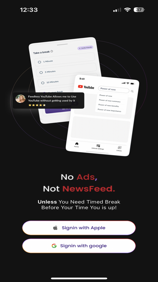 #1. Feedless for YouTube (iOS) By: Be Timeful Inc