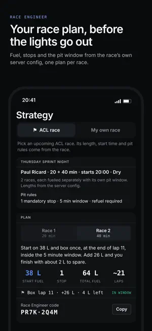 ACL23 Sim Racing, Setups & ELO screenshot 2