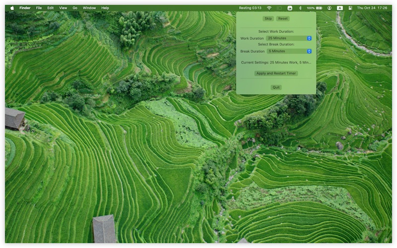 CleanPomodoro app screenshot