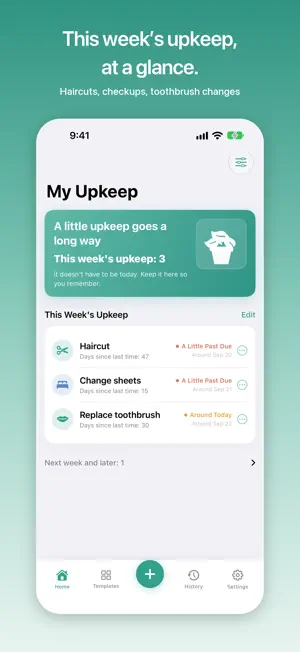 My Upkeep: Last Time Tracker screenshot 1