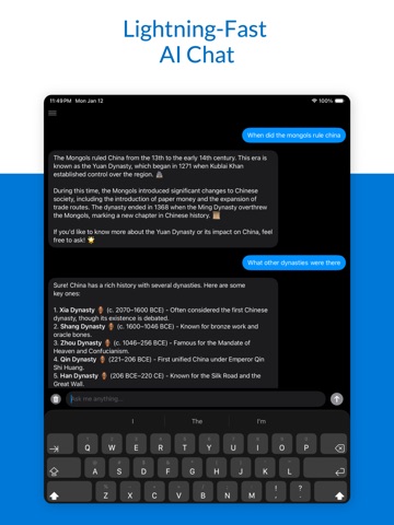 Private AI Chat App: Prompt iPad screenshot