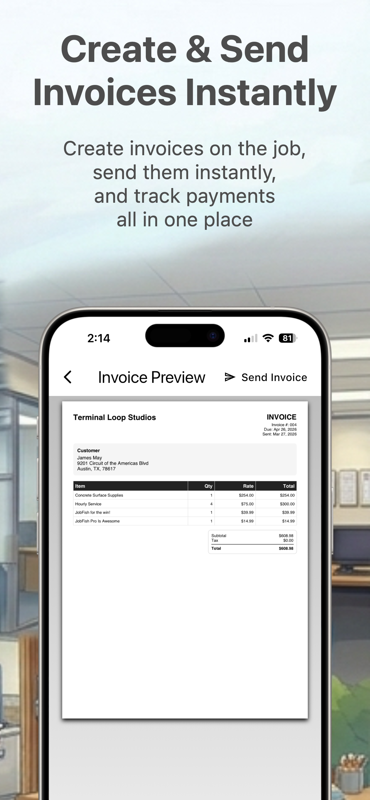 JobFish Pro: Jobs & Invoices