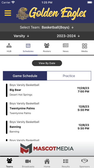 Desert Hot Springs Athletics Screenshot