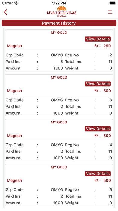 Siva Valli Vilas DIGIGOLD,Chit Screenshot
