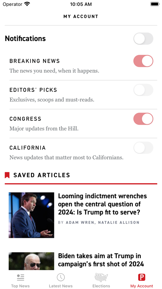 #5. POLITICO (iOS) By: POLITICO, LLC